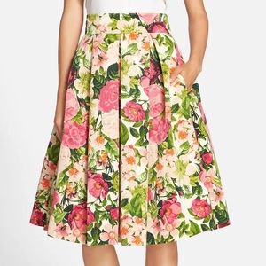Eliza j floral midi skirt